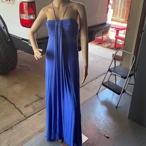 Blue strapless/spaghetti strap